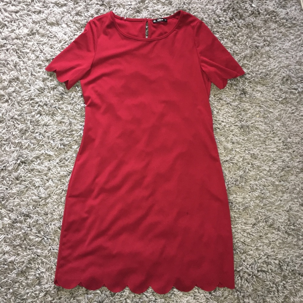 SHEIN Red short sleeve dress